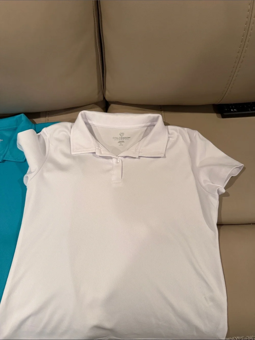 Colosseum Women’s Aqua Polo Shirt 2 for $7